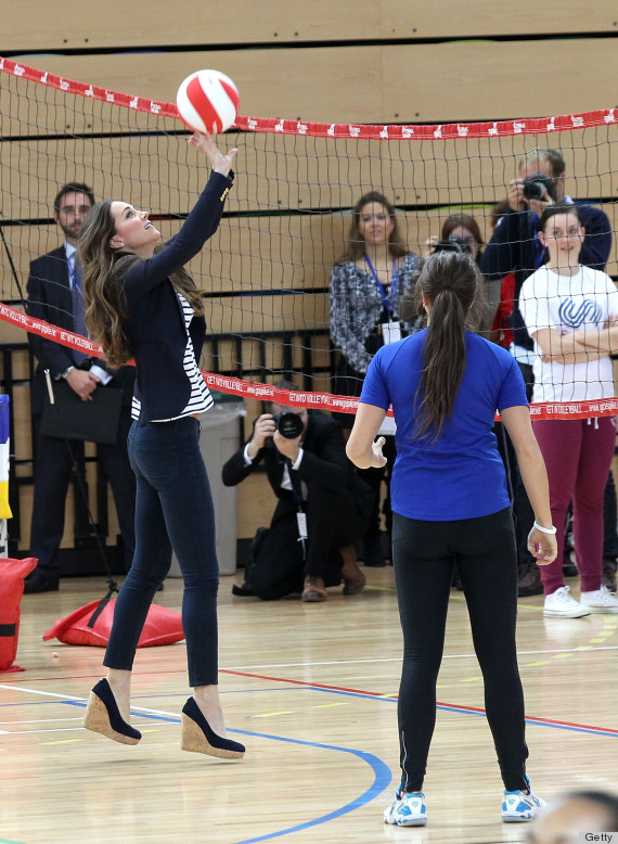 The Duchess Of Cambridge Attends A Sportaid Athlete Workshop
