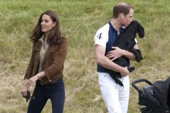 Prince William and Kate Middleton with Lupo-1562119
