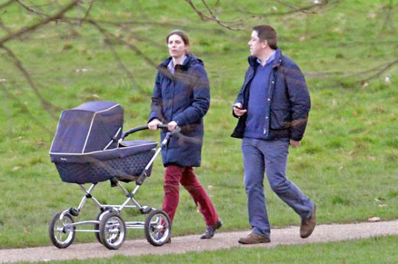Prince George with his new nanny (Photo Courtesy of Daily Star Sunday)