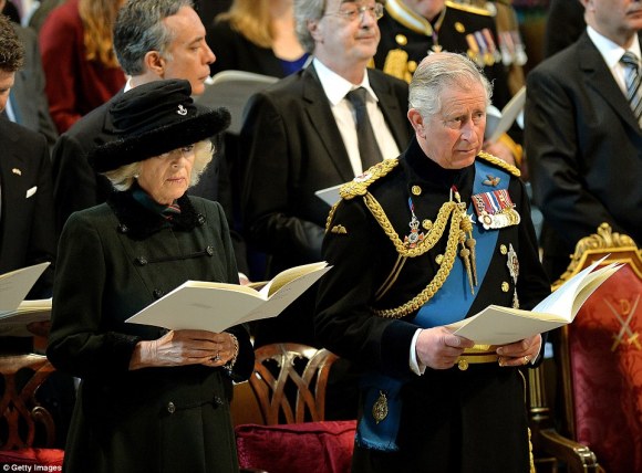 Prince Charles and Duchess of Cornwall at St. Paul's, Friday, 3/13/15